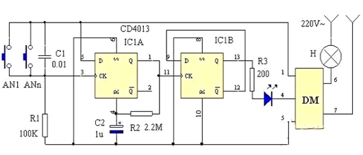 雙穩(wěn)態(tài)開關電路圖