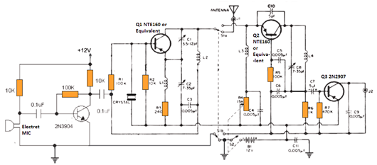 無(wú)線收發(fā)電路圖